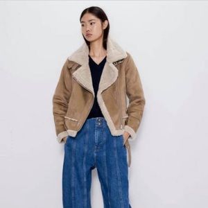 ZARA SHEARLING JACKETS SIZE MEDIUM